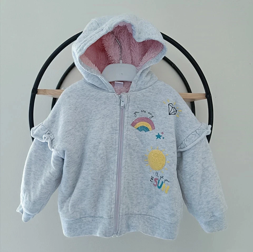 18 mois veste zippée a capuche intérieur polaire